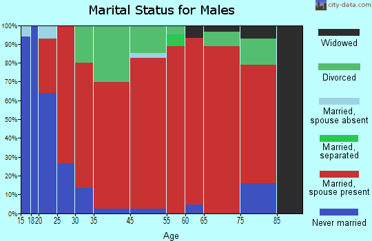 Mississippi-Obion marital status for males