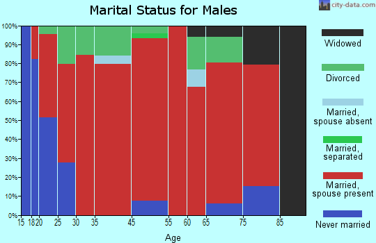 Mooresburg marital status for males