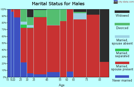 Poplar Top marital status for males