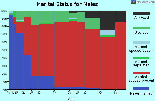 Snow Hill marital status for males