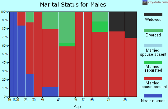 Ten Mile marital status for males