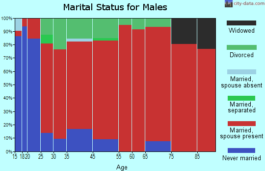 West Bradley marital status for males