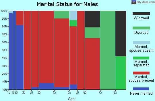 Wildwood marital status for males