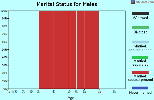 Austwell-Tivoli marital status for males