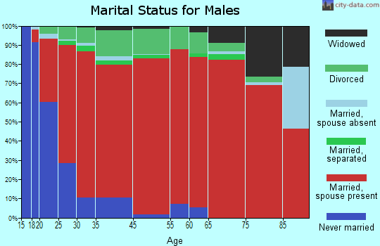 Center Point marital status for males
