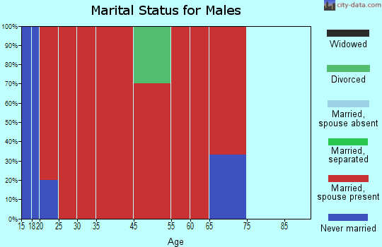 East Crockett marital status for males
