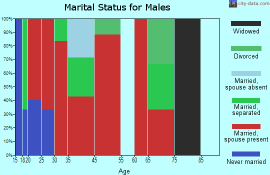 East Jefferson marital status for males