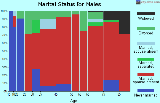 Fargo-Odell marital status for males