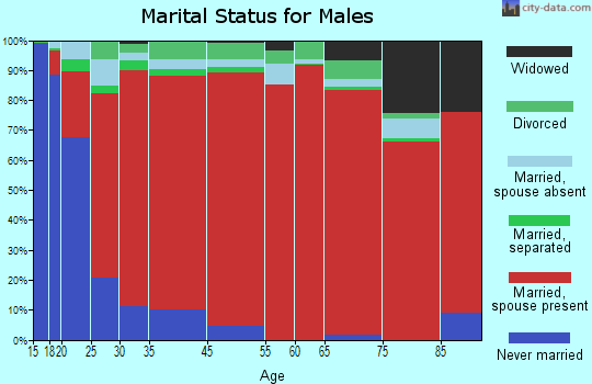 Matagorda-Sargent marital status for males