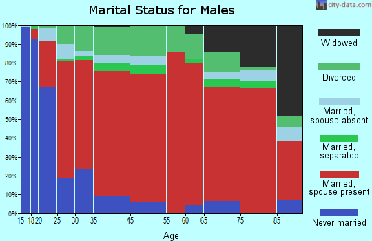 Northeast Rockwall marital status for males