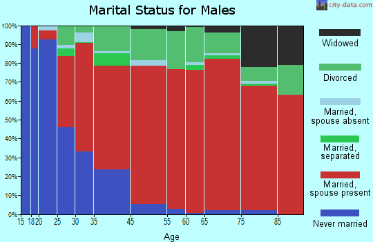 North Randall marital status for males
