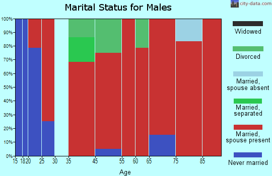 Northwest Harris marital status for males