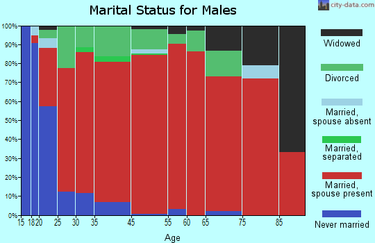 Northwest Rockwall marital status for males