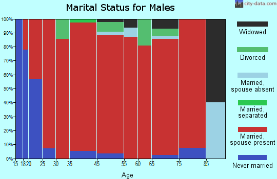 Prairie Hill marital status for males