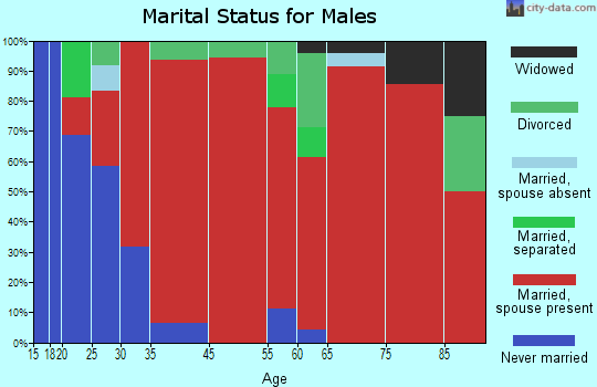 Southeast Montgomery marital status for males