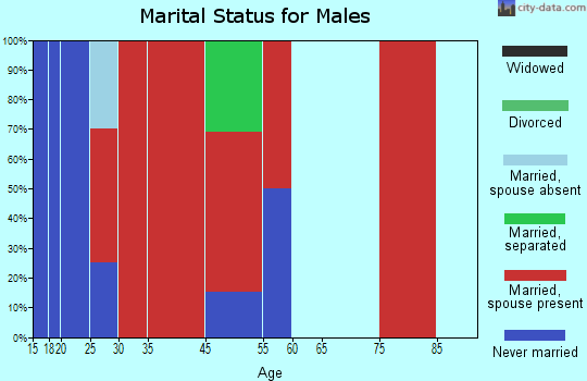 Southwest Grayson marital status for males