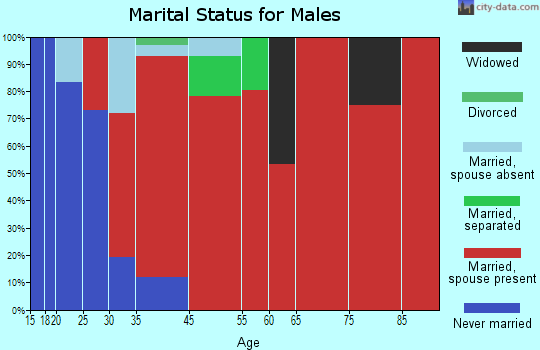 Garrison-Sevier Lake marital status for males