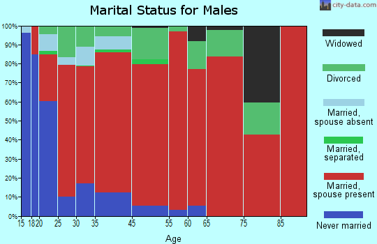 West Adams marital status for males