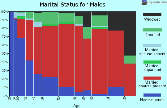 North Davis marital status for males