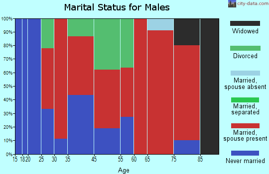 Calais marital status for males