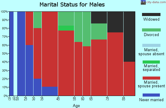 Middletown Springs marital status for males