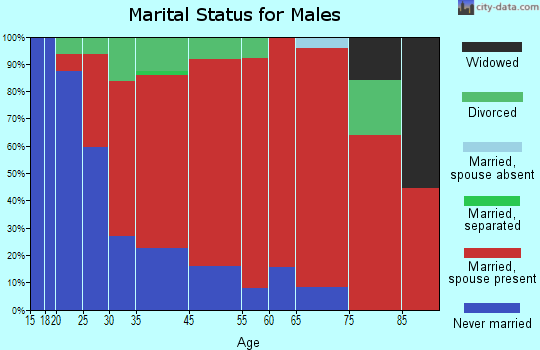 Morristown marital status for males