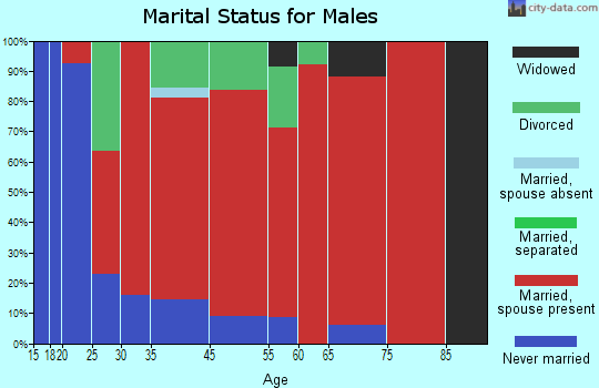 Sunderland marital status for males