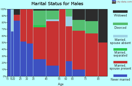 Vernon marital status for males