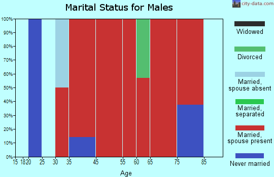 Waitsfield marital status for males