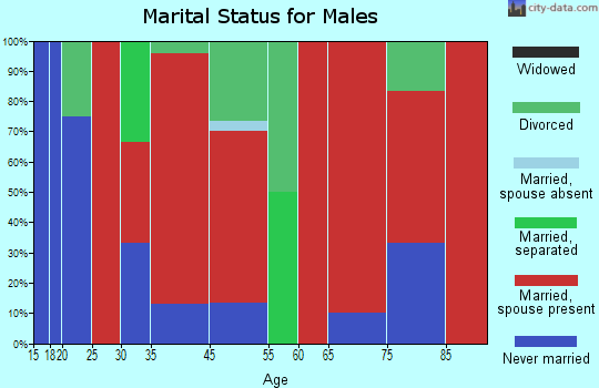 West Fairlee marital status for males