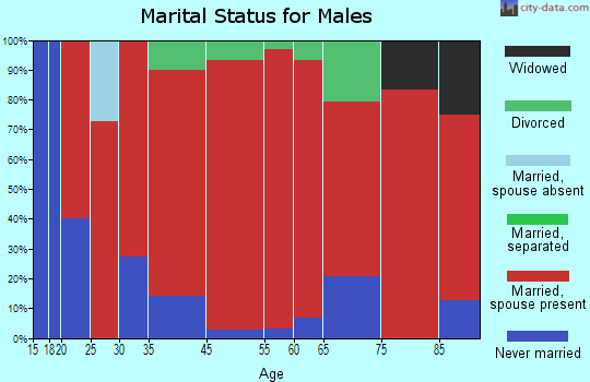 Gig Harbor Peninsula marital status for males