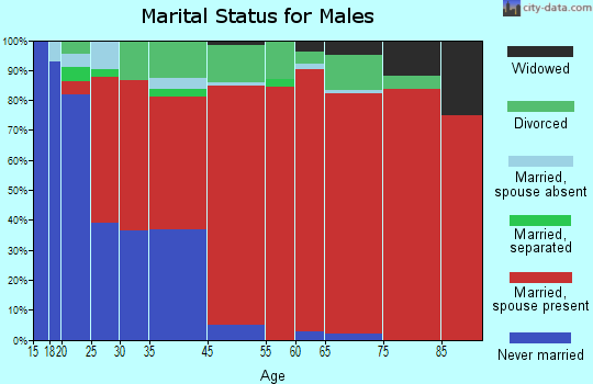 Northwest Benton marital status for males
