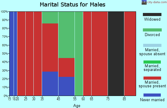 San Juan marital status for males