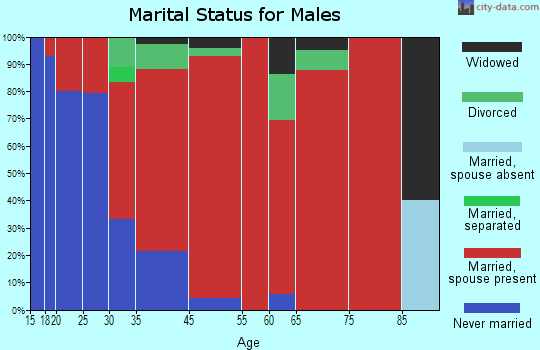 South Shore marital status for males