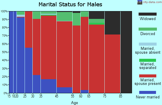 Old Saybrook marital status for males