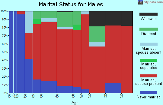 Clear Creek marital status for males
