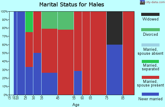 Crystal Lake marital status for males