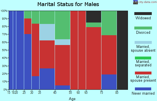 Hickory Grove marital status for males