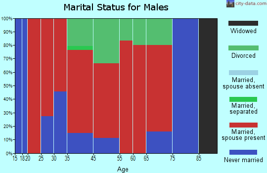 Lake Holcombe marital status for males