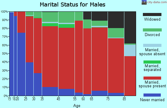 Central Pencader marital status for males