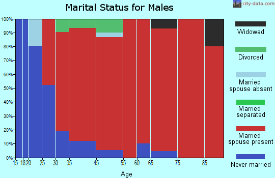 Mount Pleasant marital status for males
