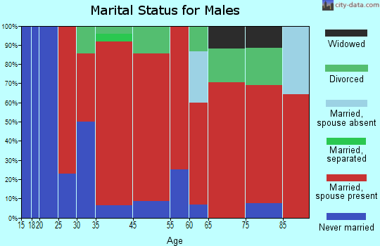 North Bend marital status for males