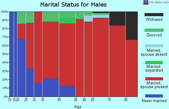 Upper Christiana marital status for males