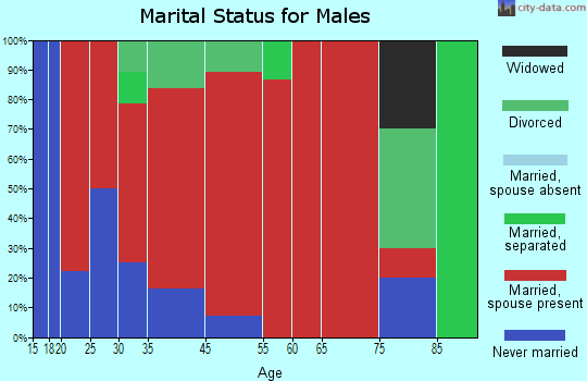 Pine River marital status for males