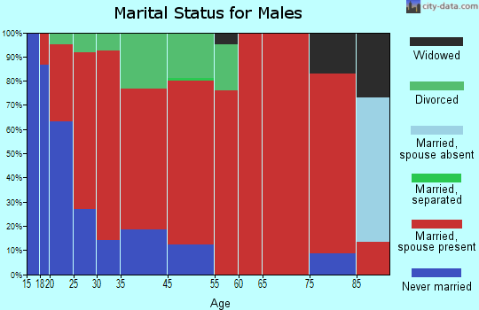 Ridgeville marital status for males