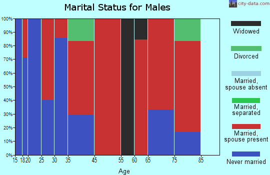 Saxeville marital status for males