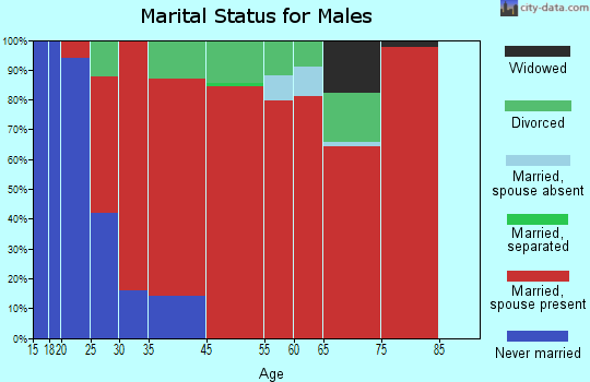 Waterville marital status for males