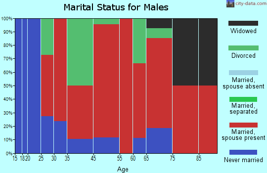 Whitestown marital status for males