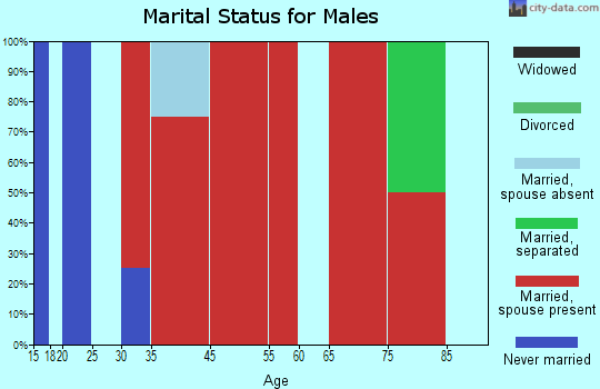 Central Volusia marital status for males