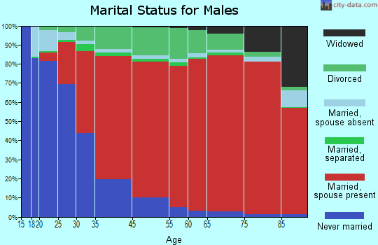 Middleburg-Clay Hill marital status for males
